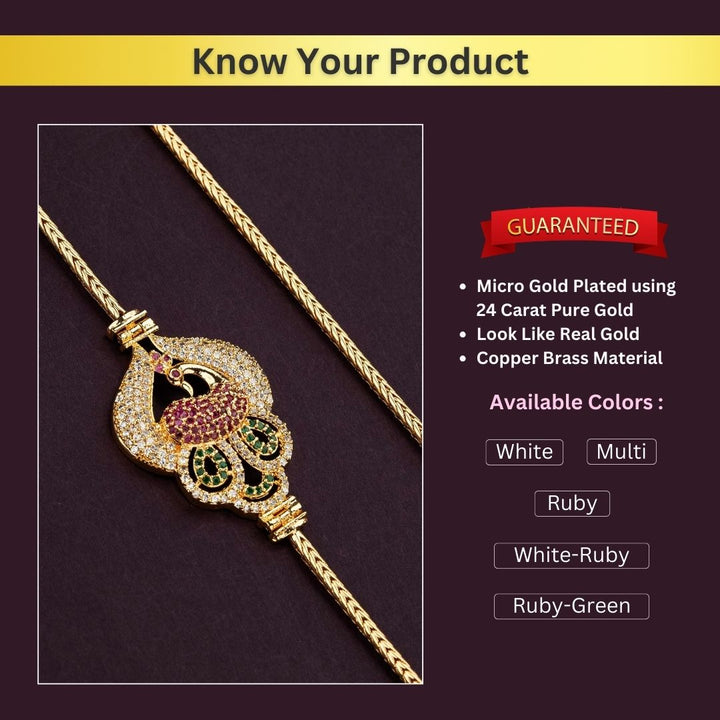 Micro Gold Plated Mugappu Chain Measurement Image - Sasitrends