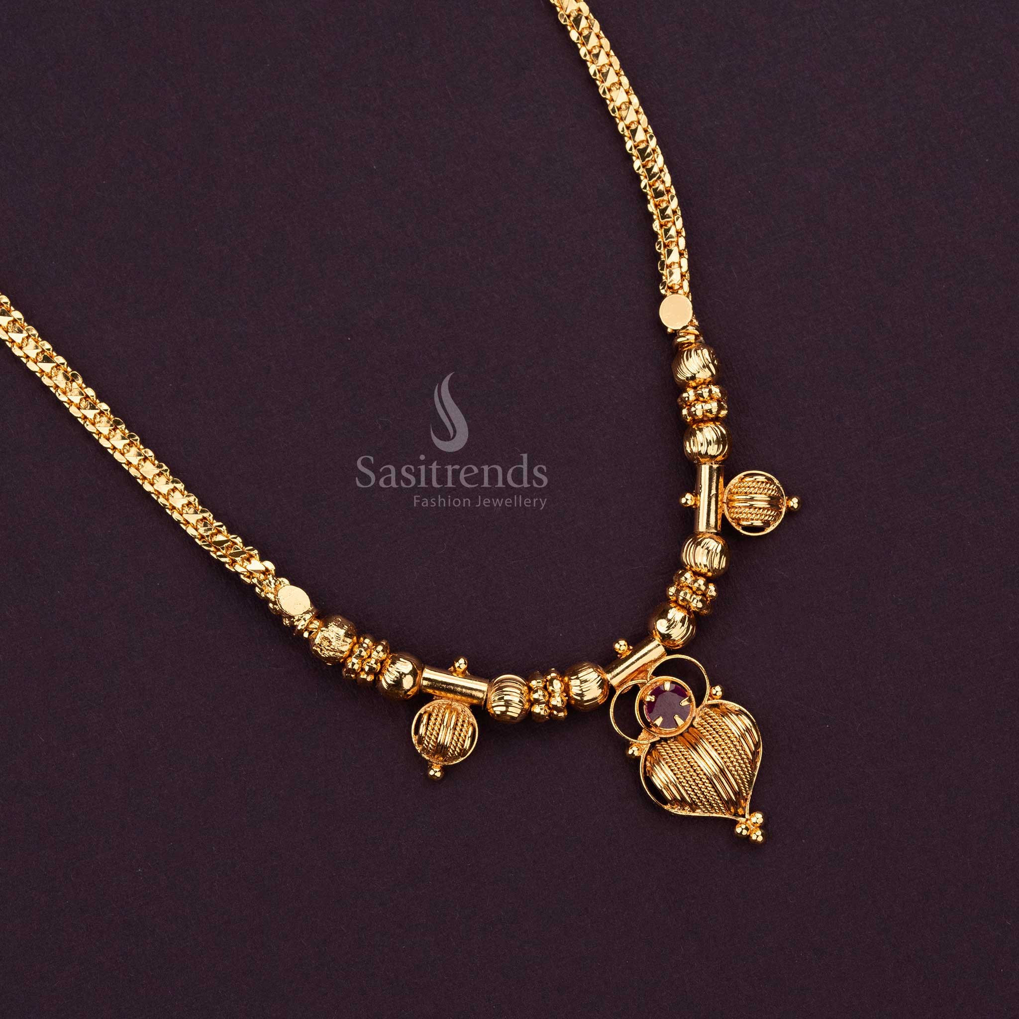 Elegant micro gold-plated necklace perfect for weddings and festivals - Sasitrends