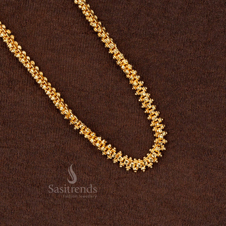 Look Like Real Gold 3 Side Gajiri Chain Necklace – Sasitrends