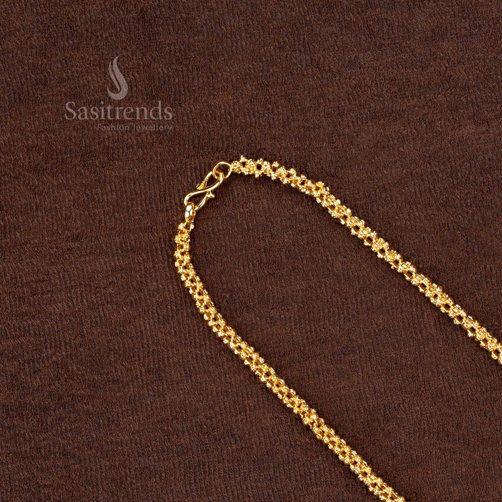 Micro Gold Plated 4 Side Gajiri Chain for Traditional Wear – Sasitrends