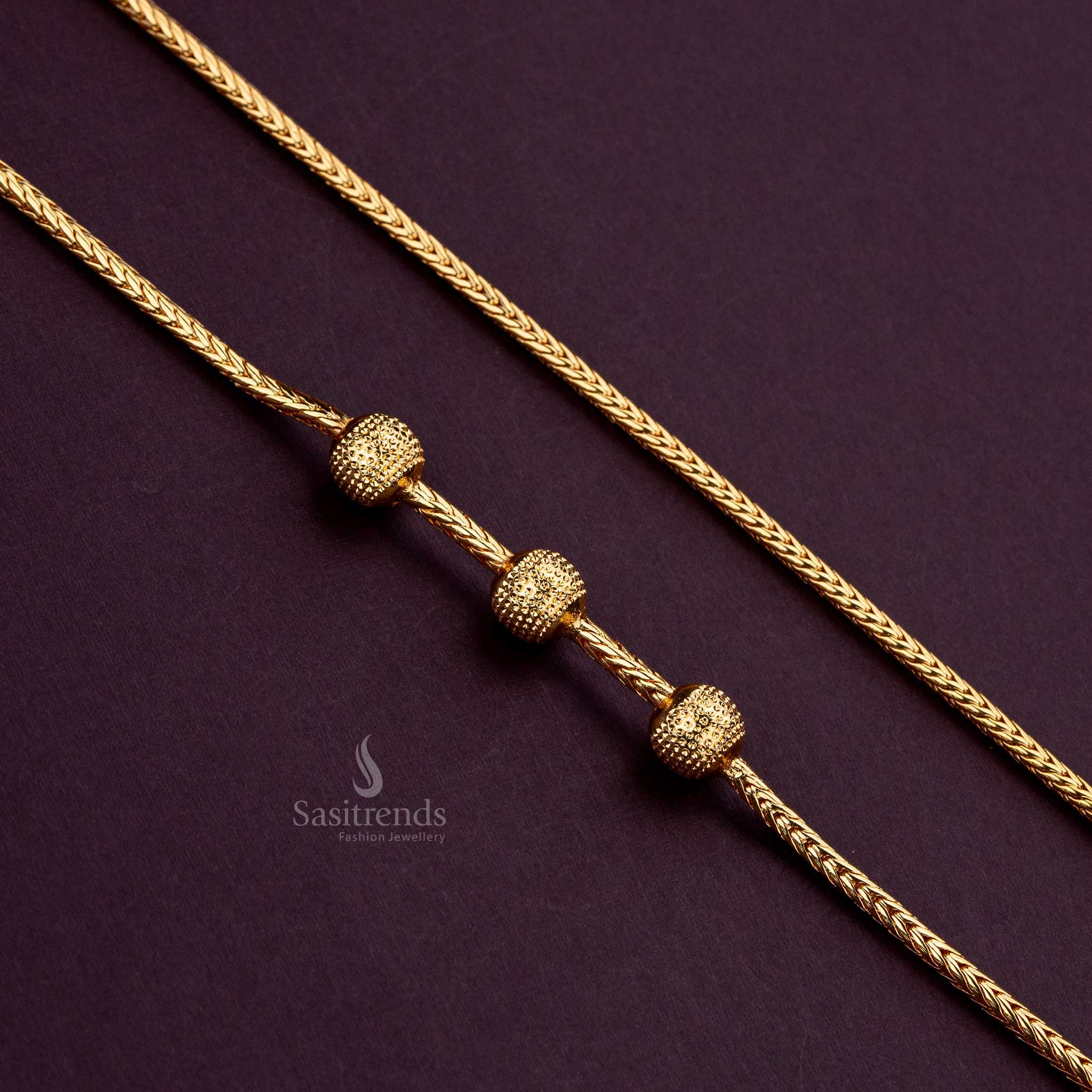 Premium one-gram gold chain highlighting traditional elegance - Sasitrends