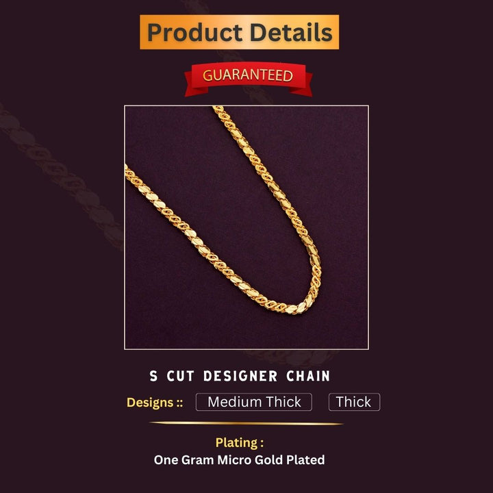 Micro Gold Plated Chain Measurement Image - Sasitrends