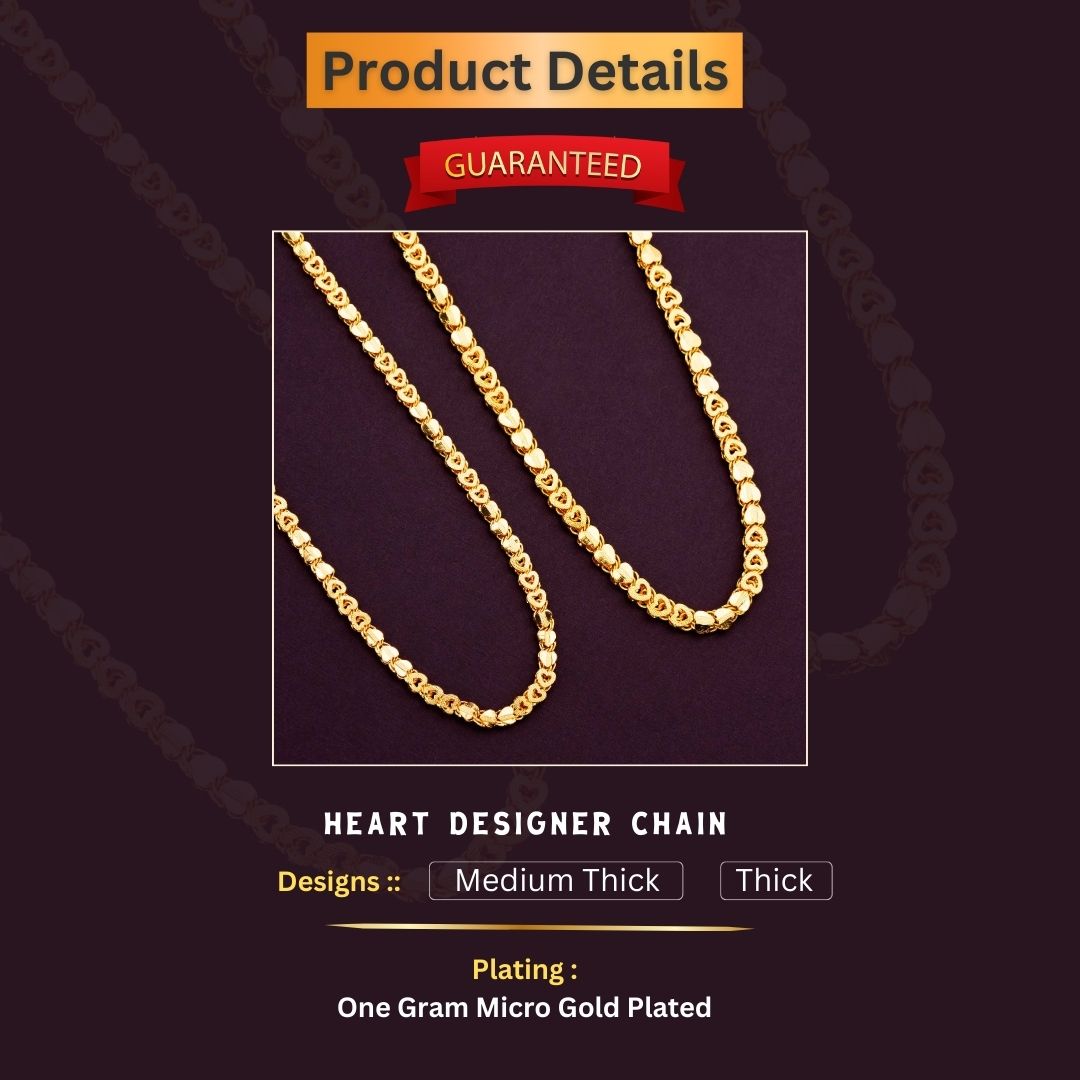 Micro Gold Plated Chain Measurement Image - Sasitrends