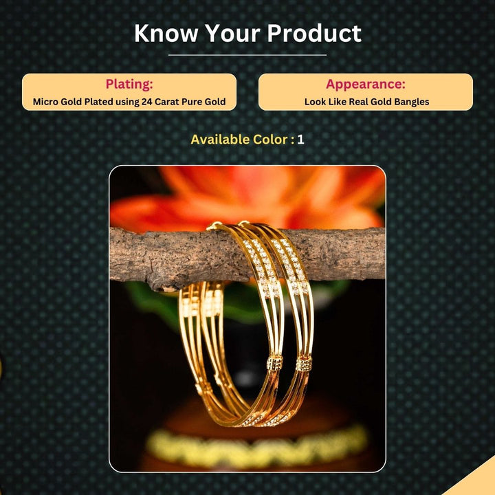 Micro Gold Plated Bangles Measurement Image - Sasitrends