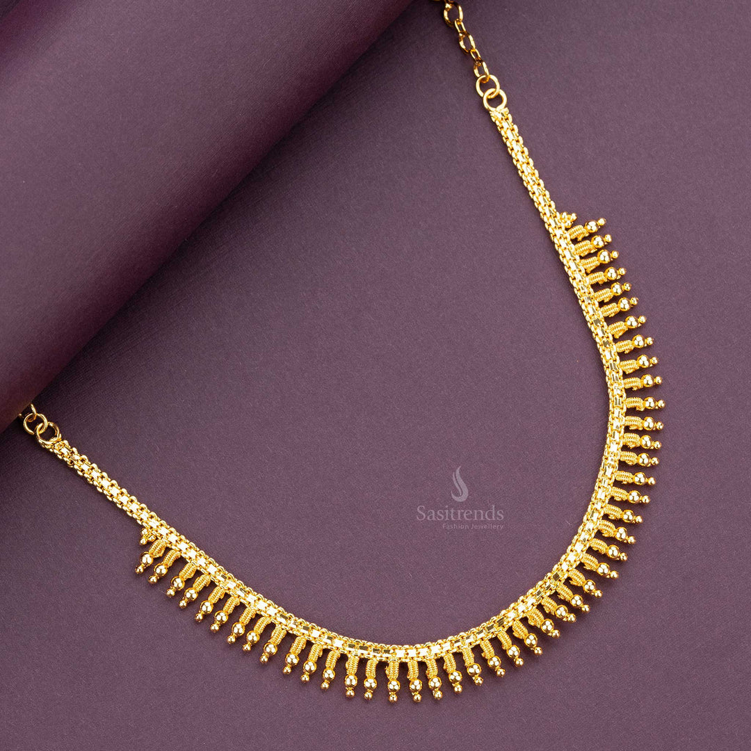 Traditional Kerala gold necklace with guaranteed gold plating