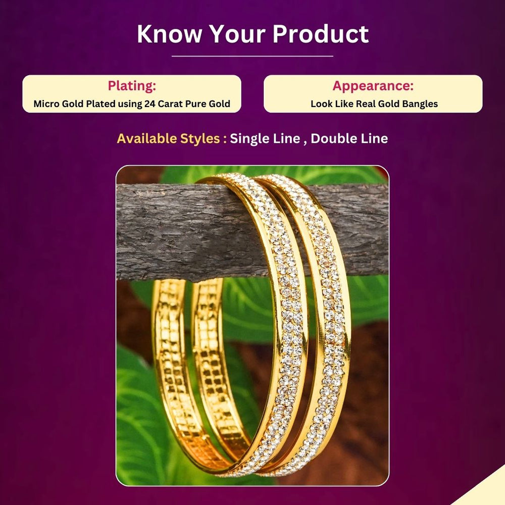 Micro Gold Plated Bangles Measurement Image - Sasitrends