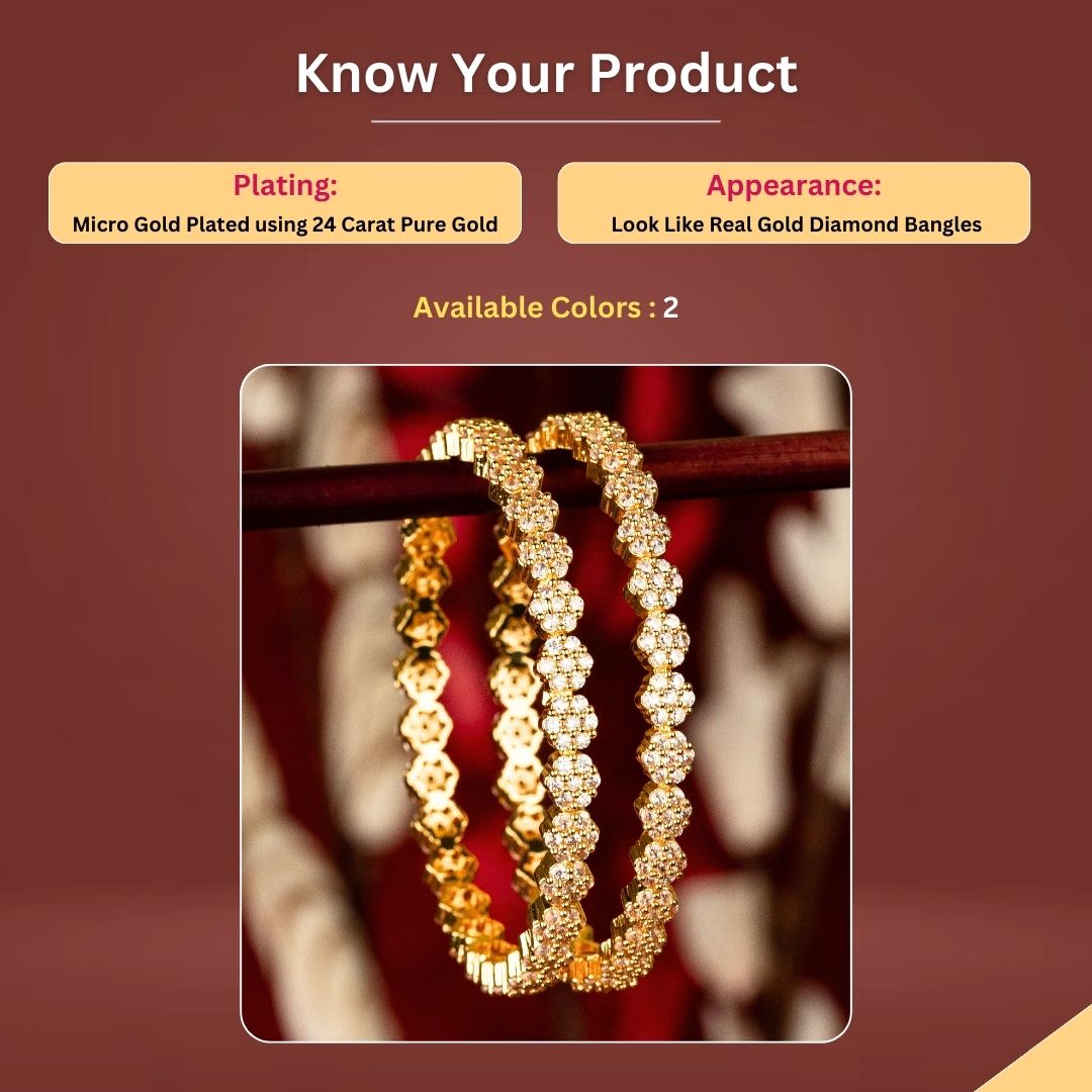 Micro Gold Plated Bangles Measurement Image - Sasitrends