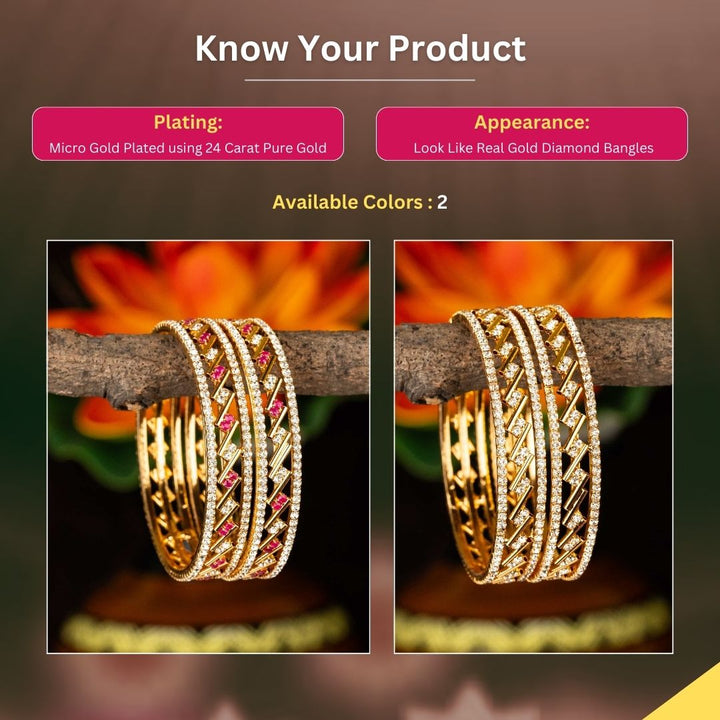 Micro gold plated Bangles Measurement Image - Sasitrends