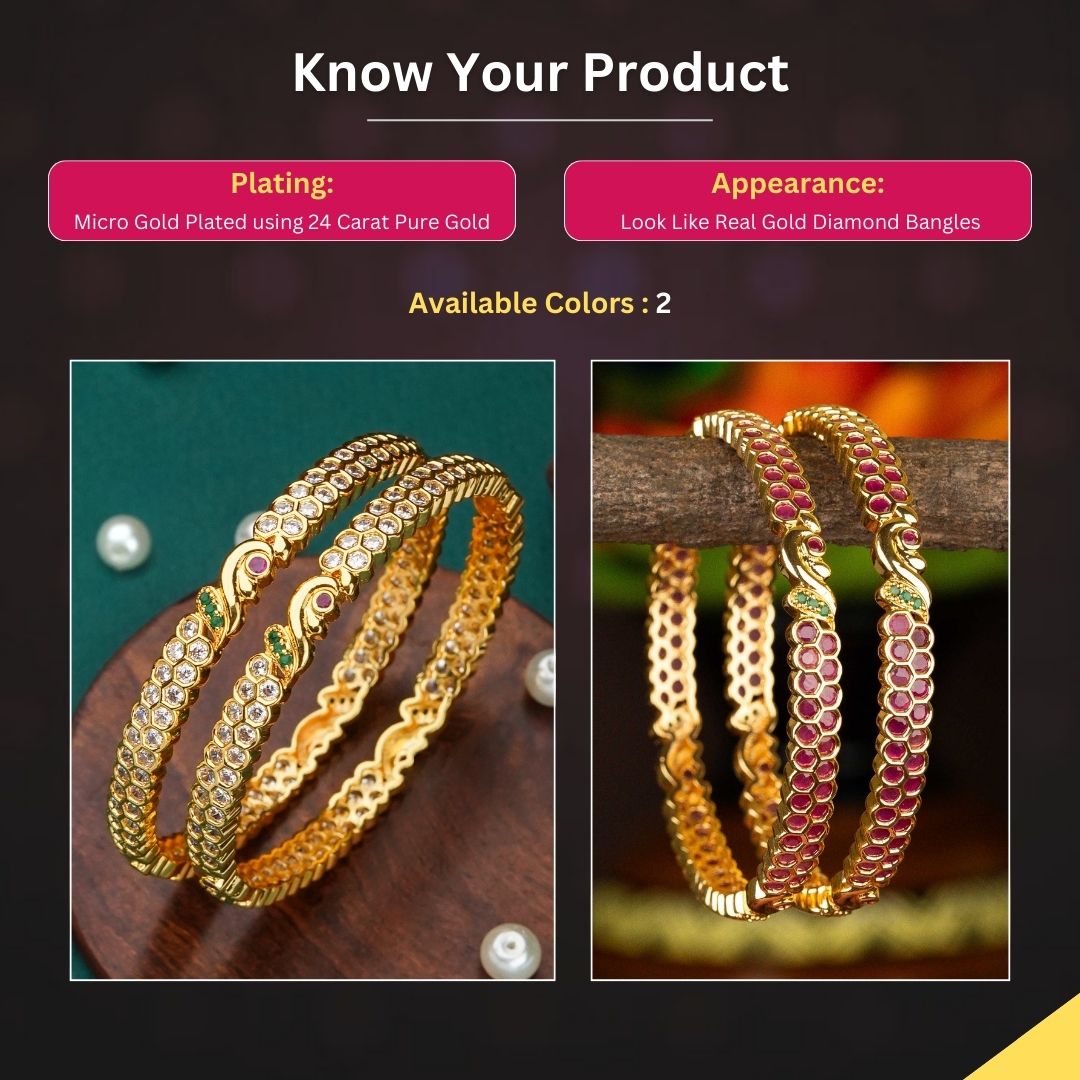 Micro Gold Plated Bangles Measurement Image - Sasitrends