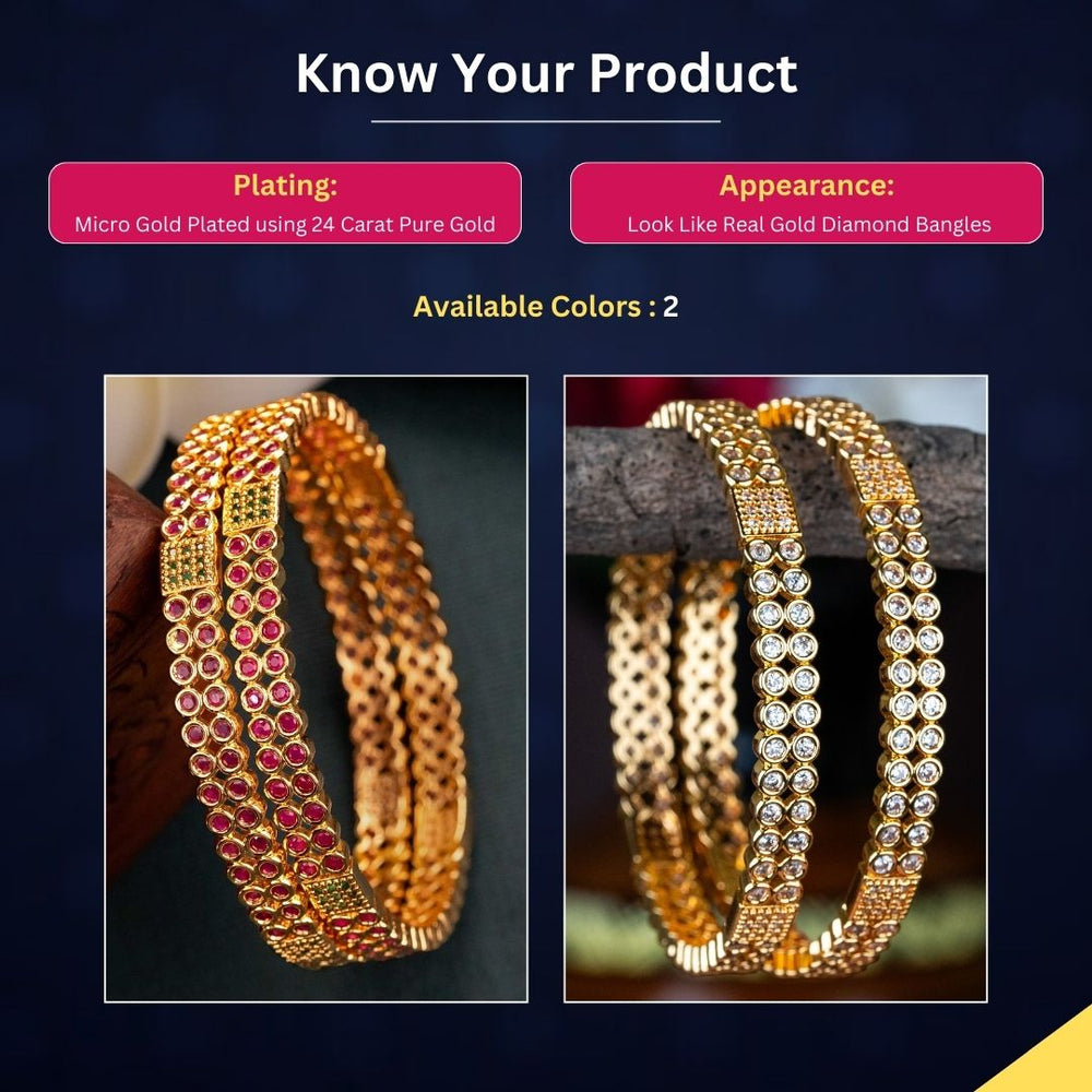 Micro Gold plated Bangles Measurement Image - Sasitrends