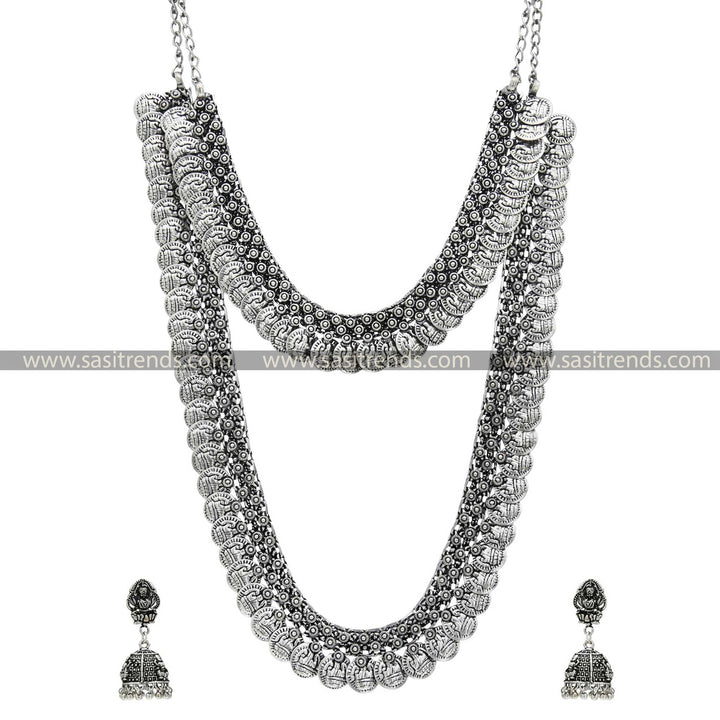 Traditional Oxidised Lakshmi Coin Haram Set Sasitrends Online Shopping