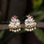 Traditional Guaranteed Micro Gold Plated Impon Duck Designer White Ruby AD Stone Earrings