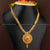 Exquisite Traditional Micro Gold Plated Necklace Jewellery Set with AD Stone Flower Pendant - Sasitrends