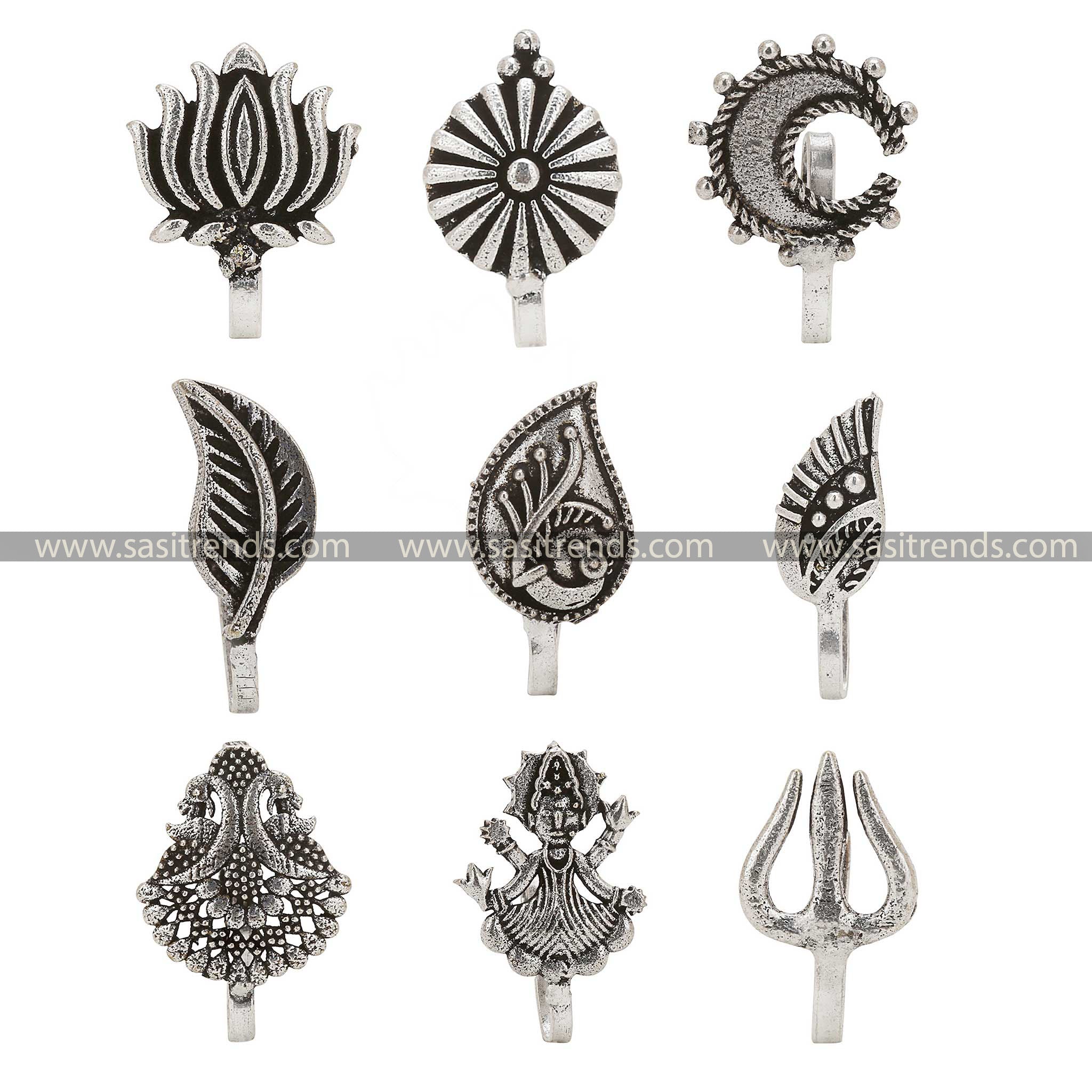 Trendy Wear Oxidised Elegant Nose Pin Sasitrends Online Shopping