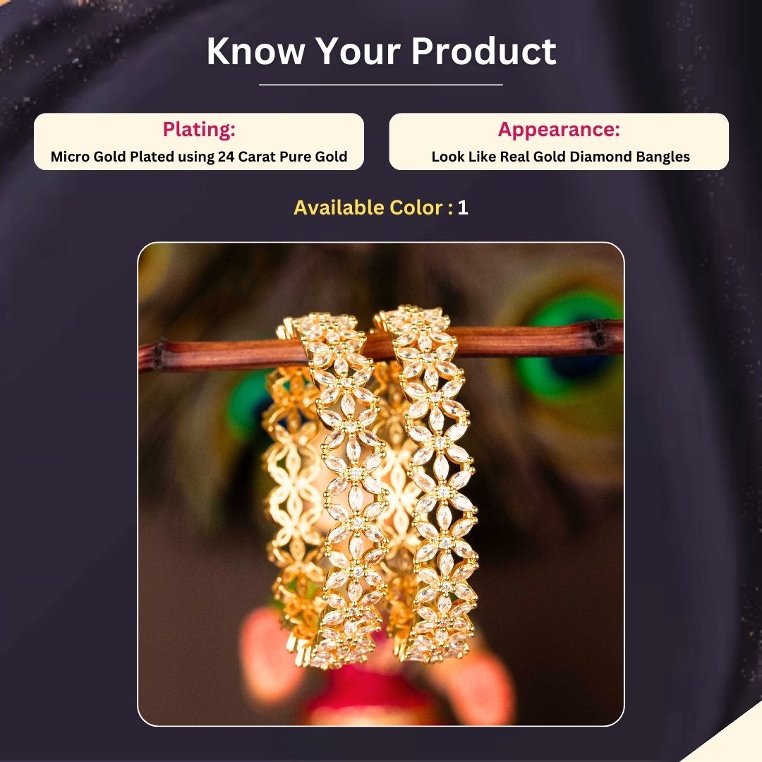 Micro gold plated Bangles Measurement Image - Sasitrends