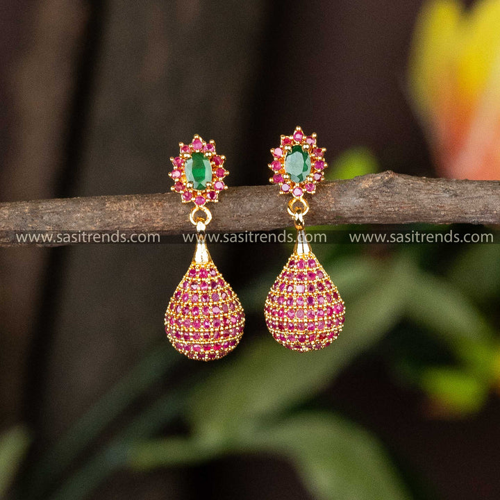 Traditional Micro Gold Plated Push Back Earrings Sasitrends Online Shopping