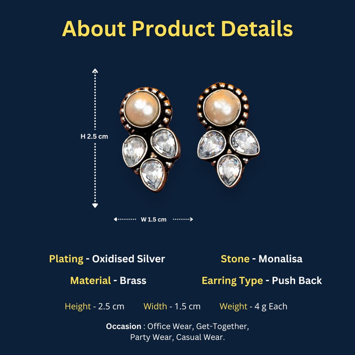 Pearlescent Water Drop Latest Oxidised Earrings Accents Navarathiri Special About Destail