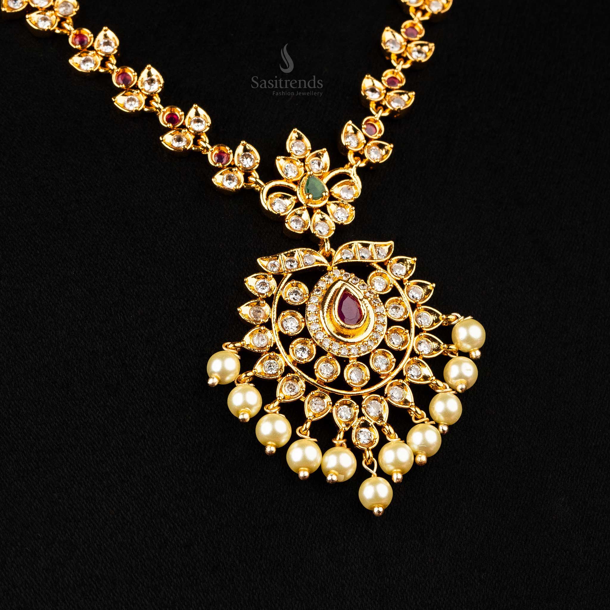 Luxurious micro gold plated jewellery set perfect for festive occasions - Sasitrends