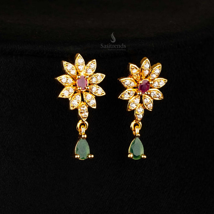 Stunning micro gold-plated Earrings ideal for festive wear - Sasitrends