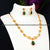 Elegant Traditional Wear Micro Gold Plated Multi AD Stone necklace With Earrings Jewellery Set