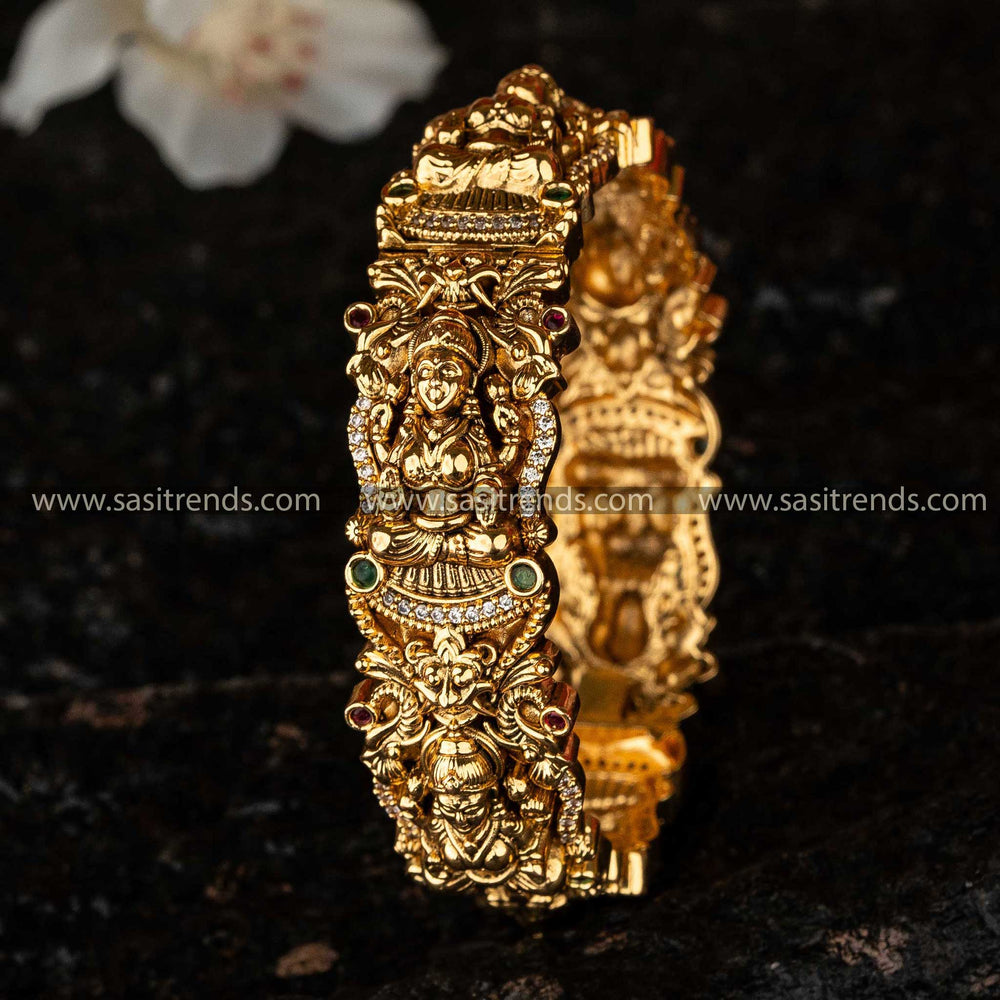 Temple Matte Gold Plated Lakshmi Designer Sasitrends Online Shopping