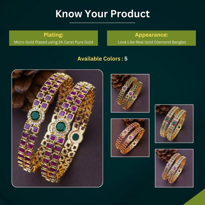  Micro gold plated Bangles measurement image - Sasitrends