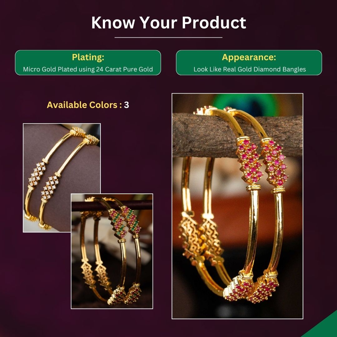  Micro gold plated Bangles measurement image - Sasitrends