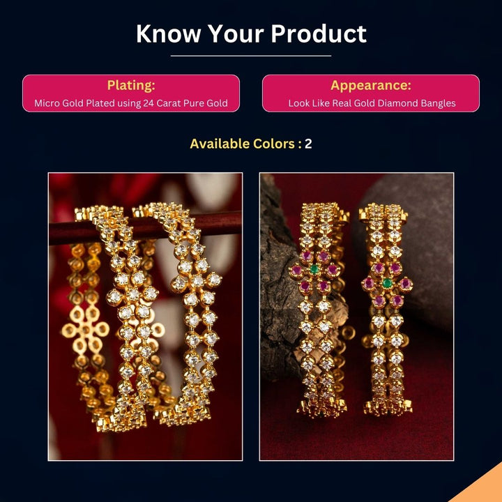 Micro gold plated Bangles measurement image - Sasitrends