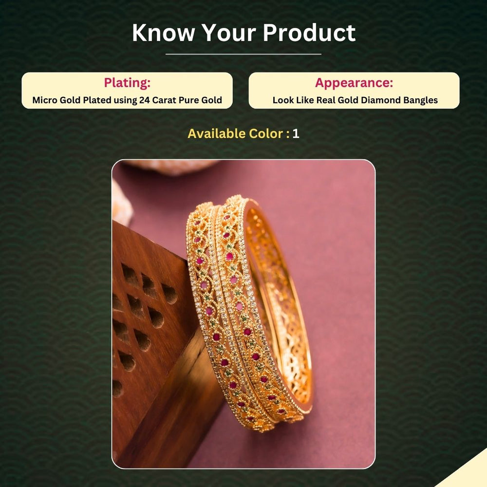 Micro Gold Plated Bangles Measurement Image - Sasitrends