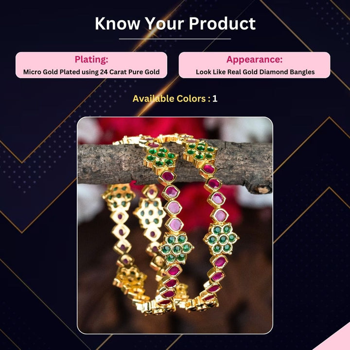 Micro Gold Plated Bangles Measurement Image - Sasitrends