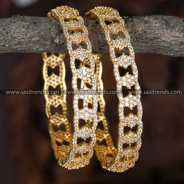 Party Wear Micro Gold Plated Guaranteed Bangles