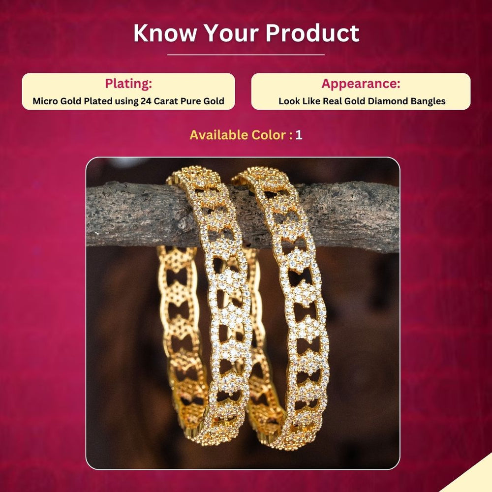 Micro gold plated Bangles Measurement Image - Sasitrends