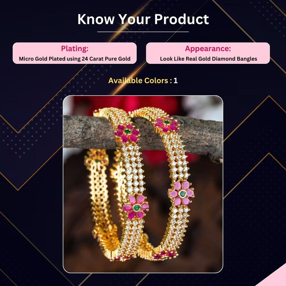 Micro Gold Plated Bangles Measurement Image - Sasitrends