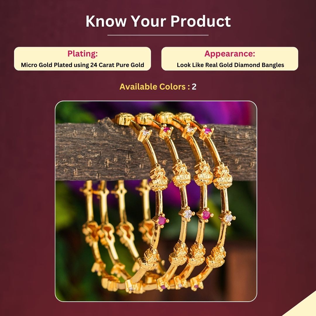 Micro Gold Plated Bangles Measurement Image - Sasitrends