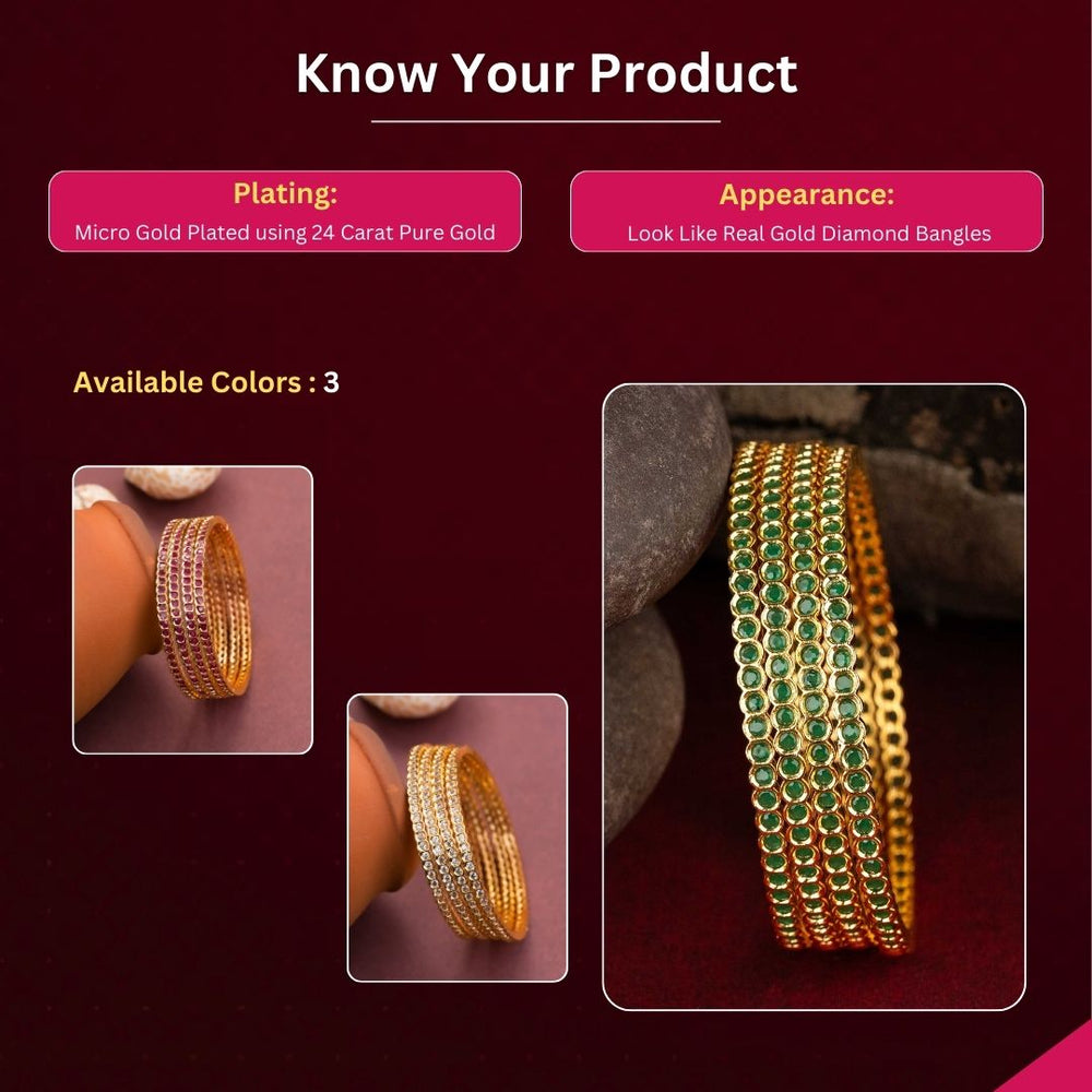 Micro gold plated Bangles measurement image - Sasitrends