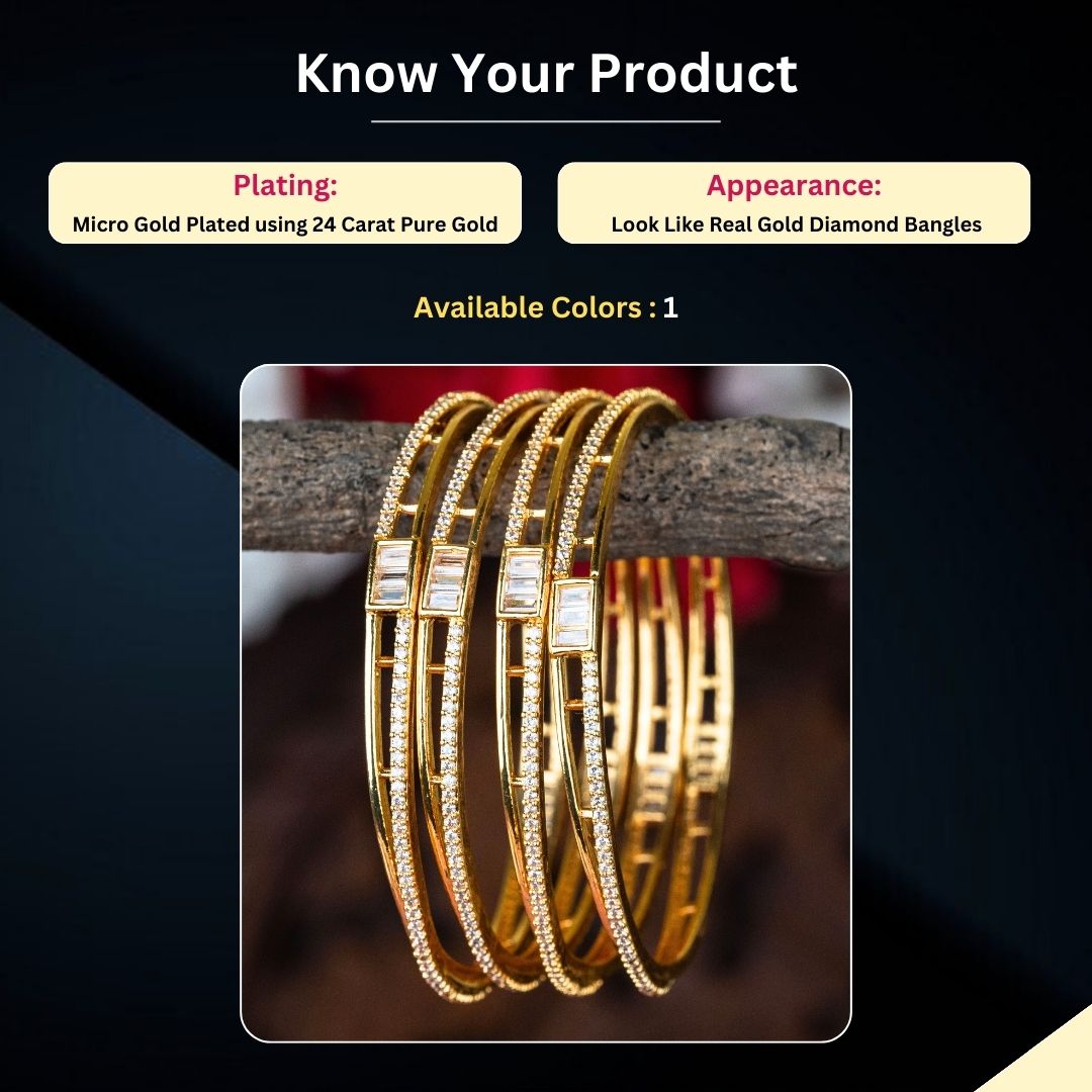 Micro Gold Plated Bangles Measurement Image - Sasitrends