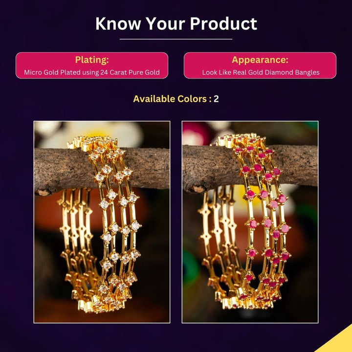 Micro gold plated Bangles measurement image - Sasitrends