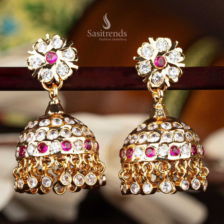 Guaranteed Micro Gold Plated Impon Traditional Wear Earrings Sasitrends Online Shopping