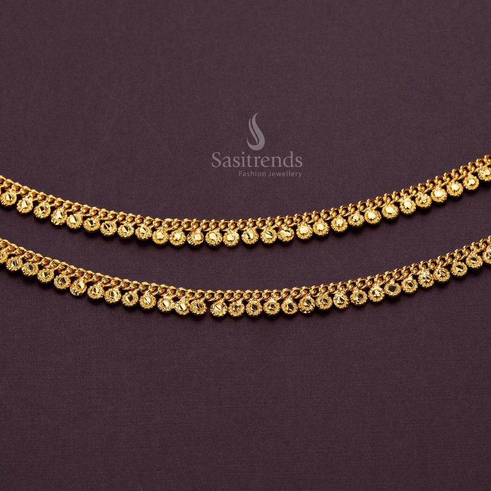 Fashion-forward gold-plated anklets for women, sleek and versatile for everyday wear - Sasitrends