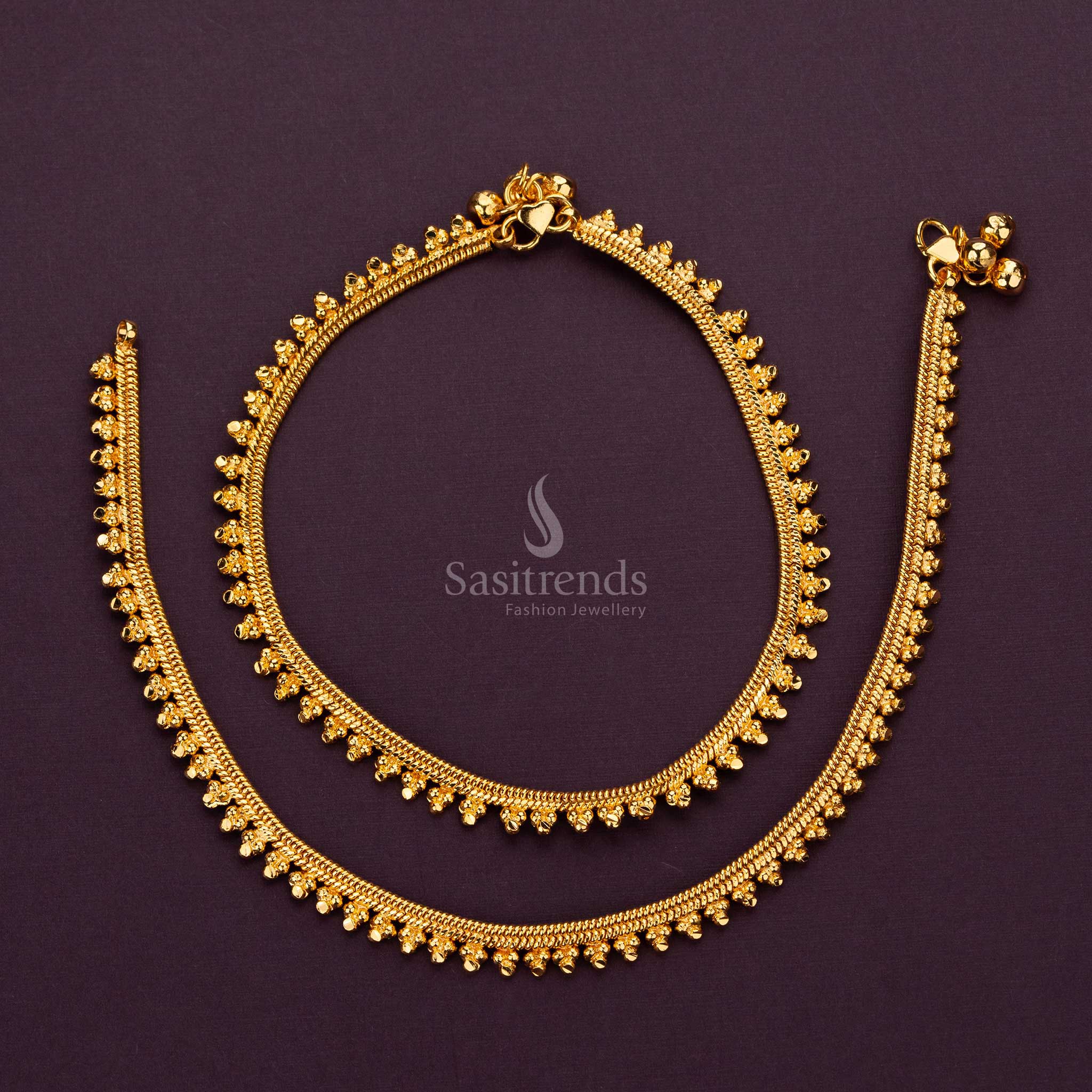 Modern micro gold-plated anklets showcasing sleek design for everyday wear - Sasitrends