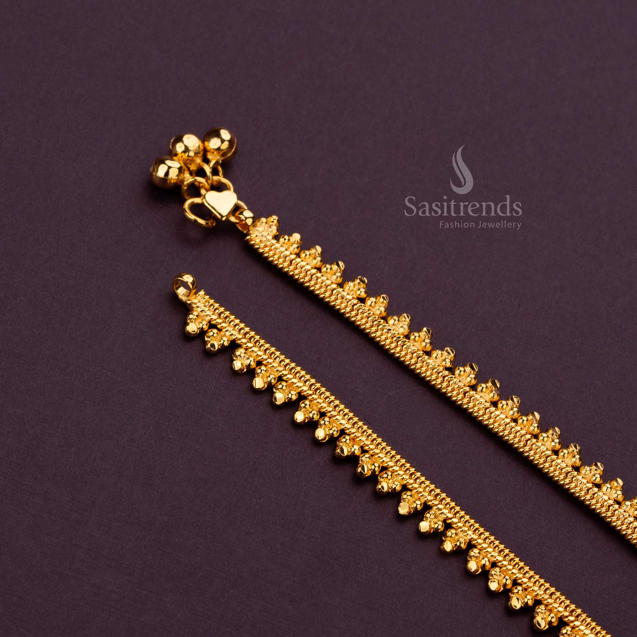 Luxurious micro gold-plated payal with a delicate finish and comfortable fit - Sasitrends