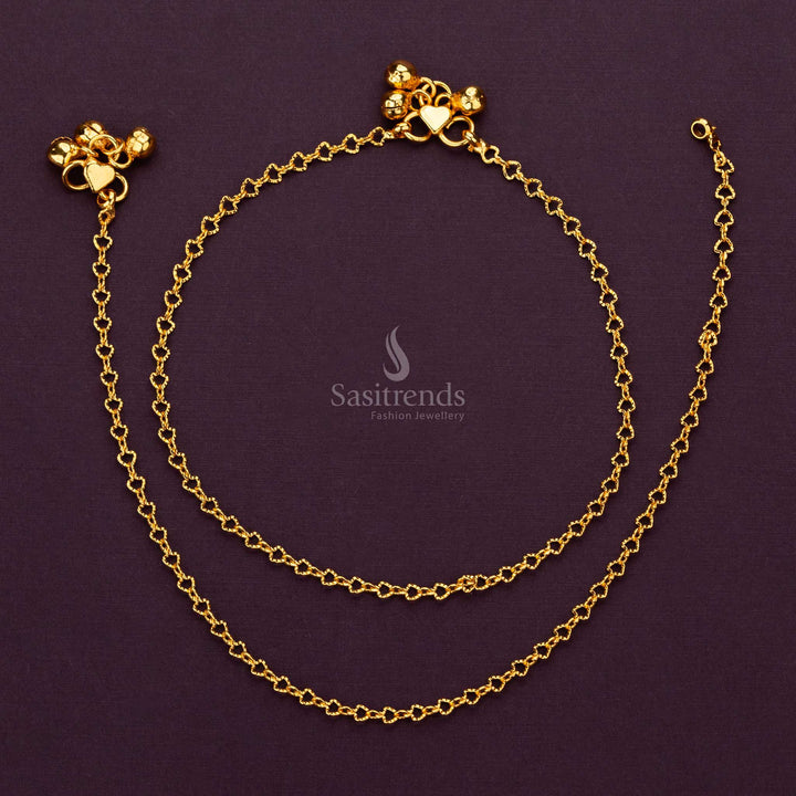 Guaranteed One Gram Micro Gold Plated Payal Anklets for Daily Wear - Sasitrends