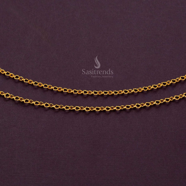 Micro Gold plated anklets with lifetime guarantee on plating, perfect for everyday use - Sasitrends