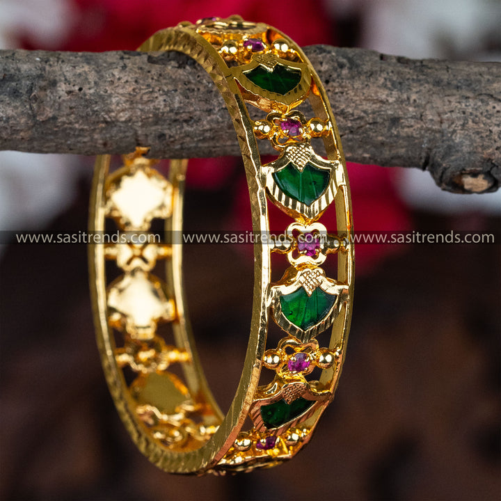 Temple Wear Micro Gold Plated Guaranteed Palakka Bangle