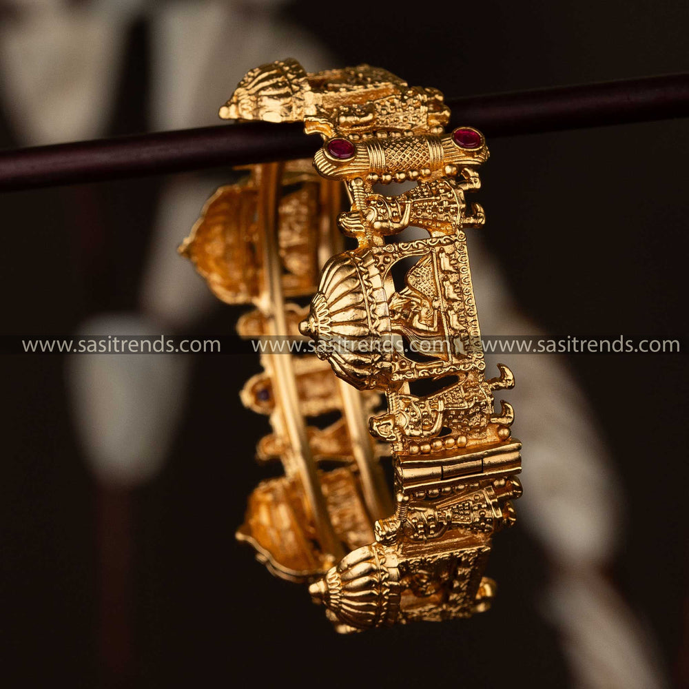 Ruby Traditional Doli Baarat Meenakari Antique Gold Plated Kada Bangle Sasitrends Online Shopping