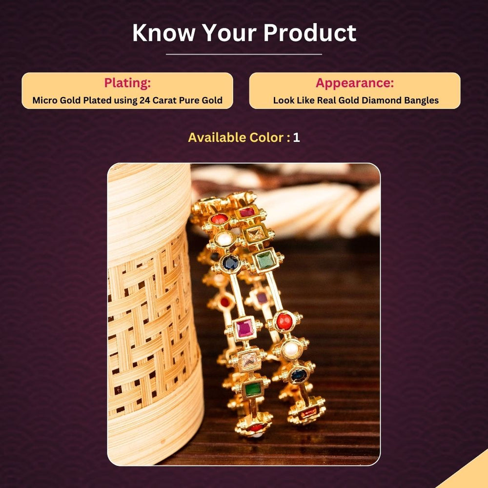 Micro Gold Plated Bangles Measurement Image - Sasitrends