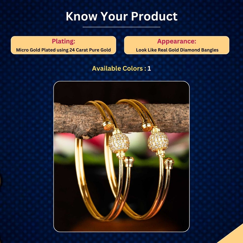 Micro Gold Plated Bangles Measurement Image - Sasitrends