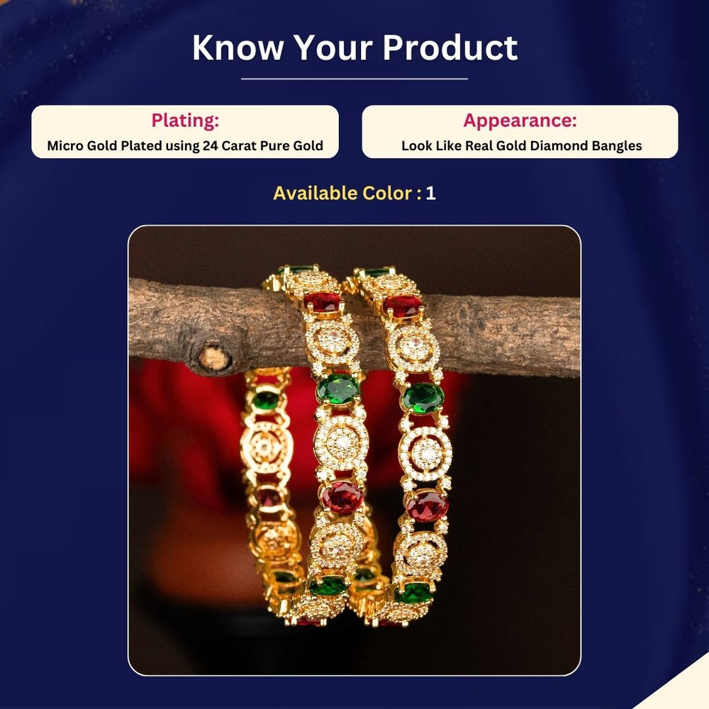 Micro gold plated Bangles Measurement Image - Sasitrends