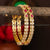 Guaranteed Micro Gold Plated Tear Drop Oval Marquise and Round Multi AD Stone Bangles