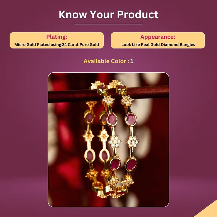 Micro Gold Plated Bangles Measurement Image - Sasitrends